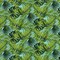 Aqua Green Stain Resistant Performance Pet Friendly Leaves Botanical Print Upholstery Fabric by The Yard - SKU: Elora Palm